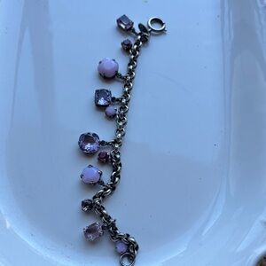 Catherine Popesco Purple and Pink Charm Bracelet